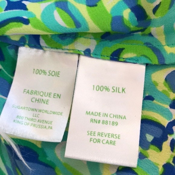 LILLY PULITZER Size S Green Multi Sleeveless Top - Picture 6 of 8